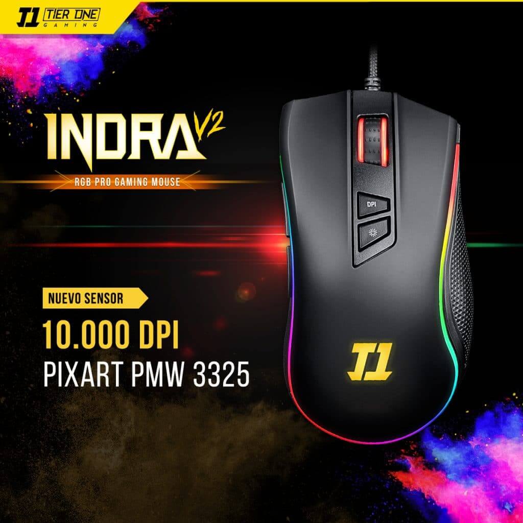 Mouse Gamer Indra V2 RGB 10.000 DPI