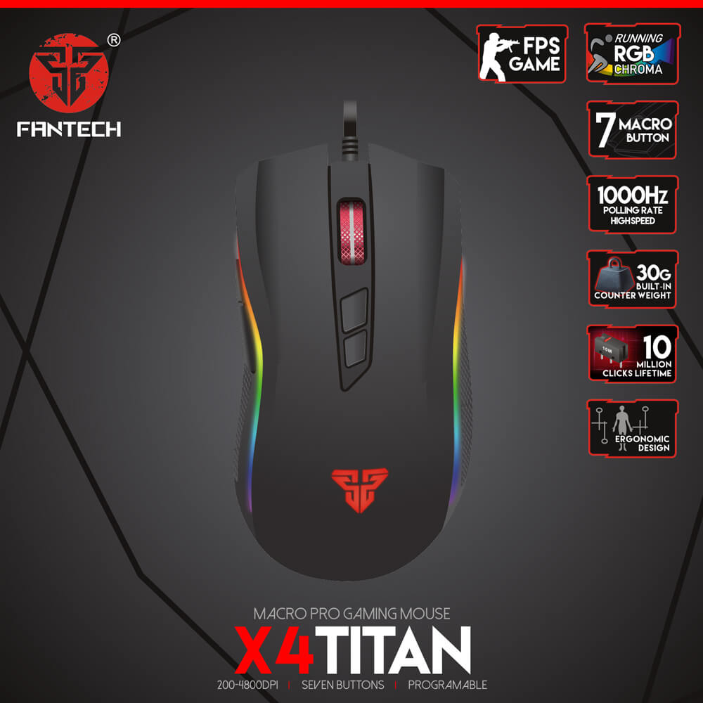 Mouse X4 Titan Fantech RGB